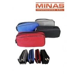 CARTUCHERA  DOBLE, GRANDE, 4 COLORES.