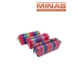 CARTUCHERA MULTICOLOR,GRANDE, 3 COLORES.