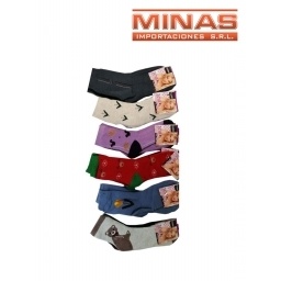 MEDIAS PARA DAMA CON DISEOS X 12 PARES, $30 C/U.