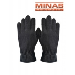 GUANTE DOBLE POLAR, SOLO NEGRO.