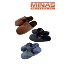 PANTUFLA HOMBRE TALLE 40 AL 45,C/PIEL