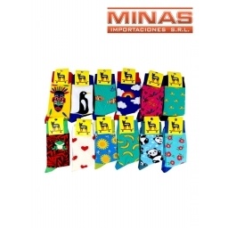 MEDIAS ESTAMPADAS X 12 PARES DIFERENTES DISEOS, $  75 CU.