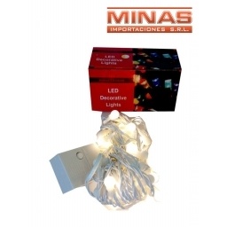 LUCES DE 50 BOLITAS CALIDAS X 9 MT. 220V