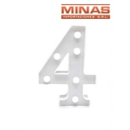 NUMERO LED A PILA ,CUATRO.