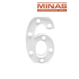 NUMERO LED A PILA ,SEIS.