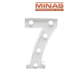 NUMERO LED A PILA ,SIETE.