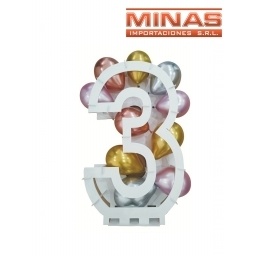 SOPORTE MOSAICO DE GLOBOS X 75 CM ,N 3.