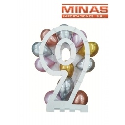 SOPORTE MOSAICO DE GLOBOS X 75 CM ,N 9.