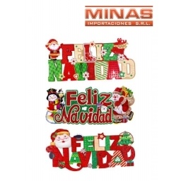 COLGANTE NAVIDEO X 30 CM 3 DISEOS.