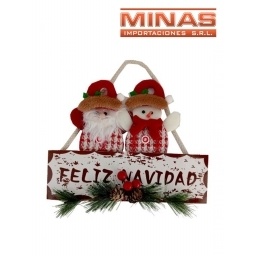 COLGANTE NAVIDEO X 25 CM,FELIZ NAVIDAD.