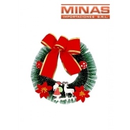 CORONA NAVIDEA X 20 CM,P.NOEL Y RENO.