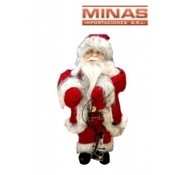 PAPA NOEL X 30 CM,CON FAROL,ROJO.