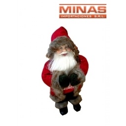 PAPA NOEL X 30 CM,CON LEA, ROJO.