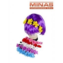 VINCHA CON 6 CAMELIAS X 12 UND,6 COLORES, $ 84,90 CU.