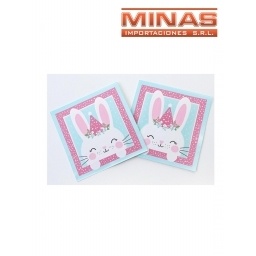 SERVILLETAS  DESCARTABLES DE 33 CM X  20 UND,CONEJITA.