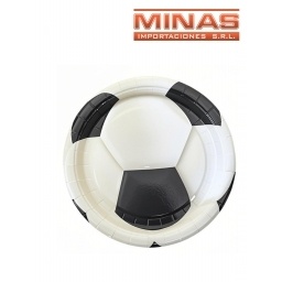 PLATOS DESCARTABLES DE 18 CM X 10 UND,PELOTA.