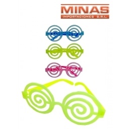 LENTES FLOGGER  X 12 UND,ESPIRALES FLUOR, $ 12 CU.