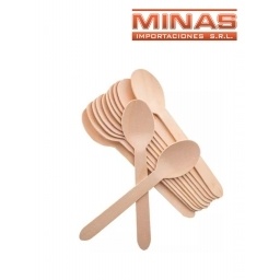 CUCHARAS ECOLOGICOS DE 10 CM X 10 UND,MADERA.
