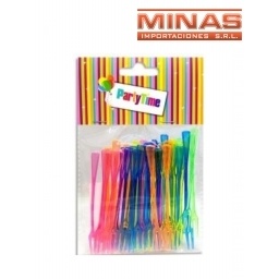 TENEDOR DE 2 DIENTES X 50 UND,PLASTICO.