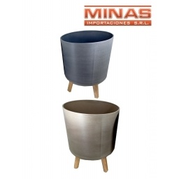 PORTAMACETA DE 27 CM X 37 CM,3 PATAS,2 COLORES.