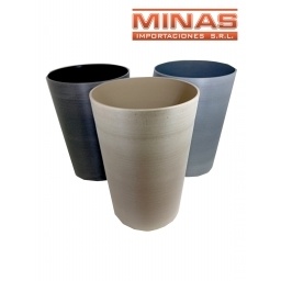 MACETA CILINDRICA DE 40 CM X 29 CM, 3 COLORES.