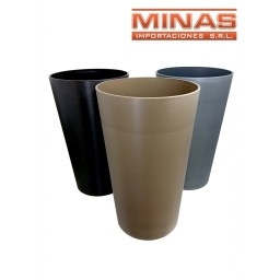 MACETA CILINDRICA DE 56 CM X 36 CM, 3 COLORES.