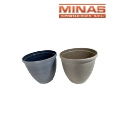 MACETA REDONDA DE 20 CM X 23 CM,2 COLORES.