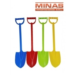 PALA PARA PLAYA X 65 CM ,CON PUNTA. BUENA CALIDAD, 3 COLORES.