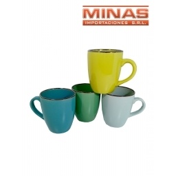 TAZA DE CERAMICA X 350 mI, COLOR LISO.