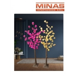 ROSAL DE 72 FLORES LUMINOSAS X 1,5 M, ROSADO O BLANCO.