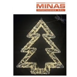 ADORNO LUMINOSO DE 45 CM X 5 CM,  8 POSICIONES CON 4 COLORES, PINO.