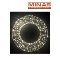 ADORNO LUMINOSO DE 45 CM X 5 CM,  8 POSICIONES CON 4 COLORES, CIRCULO.