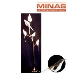 LAMPARA LED TIPO S X 1,35 M,CON  5 AVES PLATEADAS.