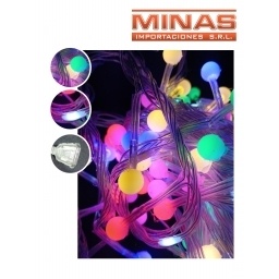 LUCES DE NAV. PERLAS, 260 LED MULTICOLOR Y FRIAS X 7,5 M, EXTENSIBLE, CABLE TRANSPARENTE.