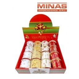 CINTA DE NAVIDAD DECORADA DE 6,3 CM X 2.7 M X 16 UND,4 DISEOS, $ 60 CU.