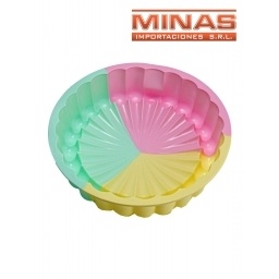 MOLDE DE SILICONA PARA TARTA REDONDA, 20 CM X 6 CM.