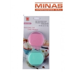 MOLDE DE SILICONA X 6 CUPCAKE O MUFFINS X 5 CM.