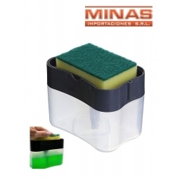 DISPENSADOR DE  DETERGENTE + ESPONJA PARA FREGAR.
