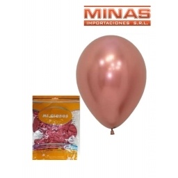 GLOBOS CROMADOS X 50 UND,ROSA GOLD.