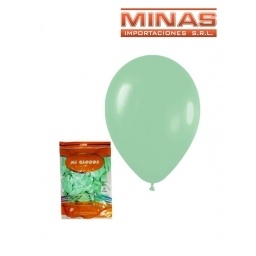 GLOBOS PASTEL  X 50 UND,VERDE.