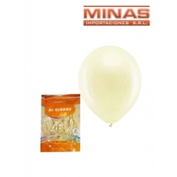 GLOBOS   X 50 UND. CREMA CRISTAL.