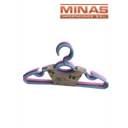 PERCHAS DE PLASTICO 3 COLORES X 5 UNID.COMBINADAS.