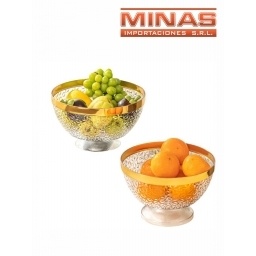 FRUTERA DE PLASTICO CON BASE  X 22 CM.