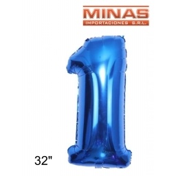 GLOBO N 1, DE 32 EN BOLSA,AZUL.
