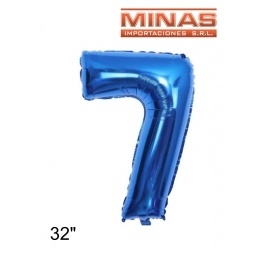 GLOBO N 7, DE 32 EN BOLSA,AZUL.