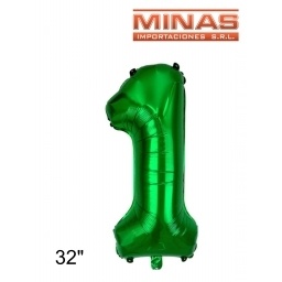 GLOBO N 1, DE 32 EN BOLSA,VERDE.
