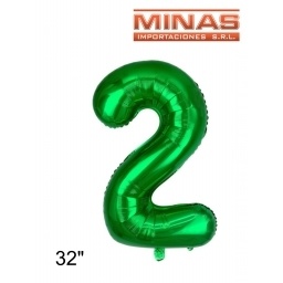 GLOBO N 2, DE 32 EN BOLSA,VERDE.