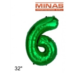 GLOBO N 6, DE 32 EN BOLSA,VERDE.