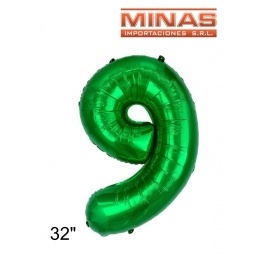 GLOBO N 9, DE 32 EN BOLSA,VERDE.