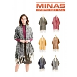 PASHMINA 50 CM X 180 CM, LISAS, 6 COLORES.